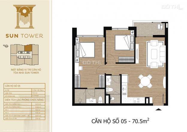 Duy nhất 1 căn bàn giao thô hướng Đông view Hồ Tây, diện tích 70.5m2, ký trực tiếp CĐT 13256821