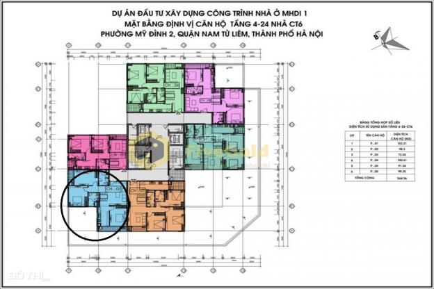 Chuyển nhà, bán gấp căn 3 ngủ 96m2 tại chung cư CT5 - 6 Lê Đức Thọ. Giá 29,5 tr/m2 13257770