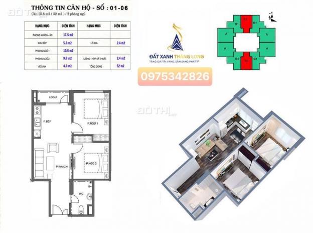 Chính chủ bán căn 50.9m2 tại dự án Mipec City View Kiến Hưng - Hà Đông. LH: 0975342826 13258210