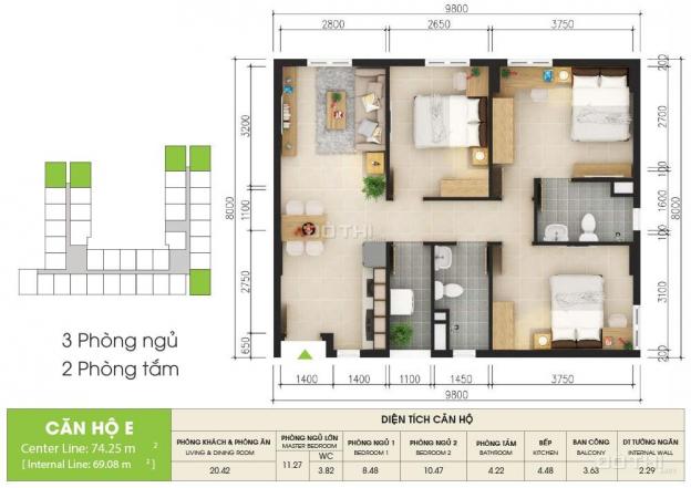 Bán căn hộ chung cư tại dự án Sky 9, Quận 9, Hồ Chí Minh diện tích 75m2 giá 2.150 tỷ 13258371