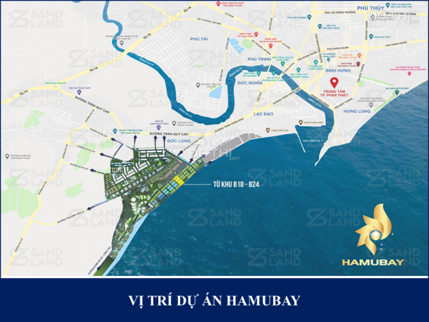 Đất nền sổ đỏ sở hữu lâu dài - khu đô thị lấn biển Hamubay Phan Thiết 13261699
