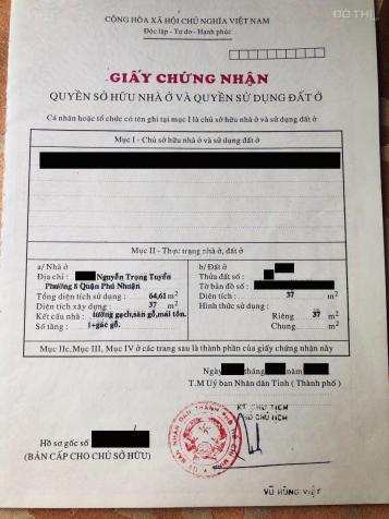 Bán nhà Nguyễn Trọng Tuyển Q. PN. DT: 3.5 x 10.5m, giá 3,7 tỷ 13268667