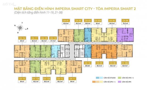 Bán căn hộ chung cư tại dự án Imperia Smart City, Nam Từ Liêm, Hà Nội diện tích 28m2 giá 32tr/m2 13278777