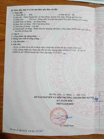 Chính chủ bán đất xã Tiên Dược, huyện Sóc Sơn giá tốt 13279792