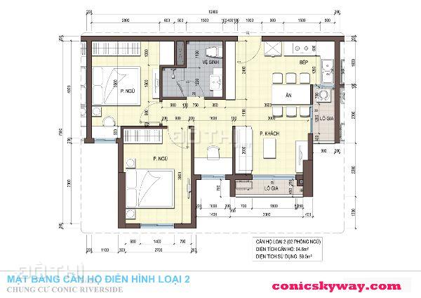 Conic Riverside bán căn B16.05 65m2 2PN 1WC, giao nhà T10/2020, giá 1.628tỷ, LH 0905 080 287 (Phúc) 13017865