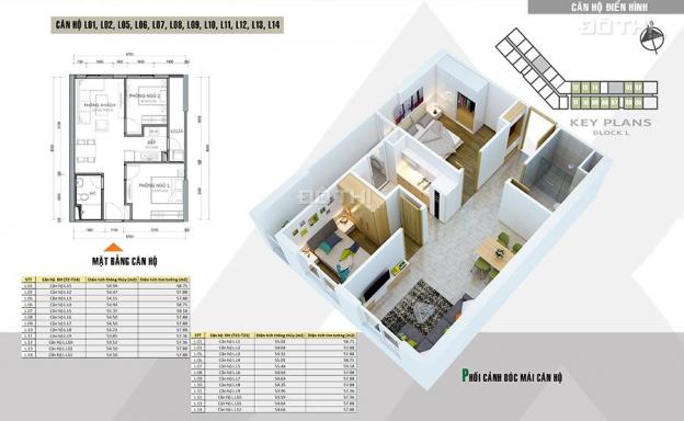 Bán căn 2PN + 1WC 55m2 tòa l chung cư Xuân Mai Complex giá 1 tỷ. LH 0982 511 503 13298305