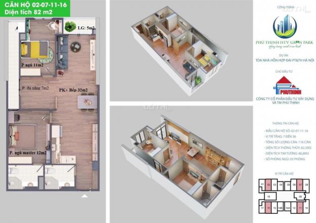 Căn hộ trong mơ Phú Thịnh Green Park - Công viên giữa lòng Hà Đông - 82.5m2, 2 phòng ngủ 13299396