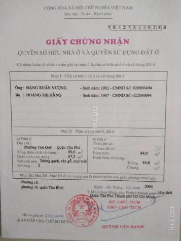 Bán nhà hẻm 1 sẹc Gò Dầu, DT: 5x17m cấp 4 giá 7 tỷ Q. Tân Phú 13302526