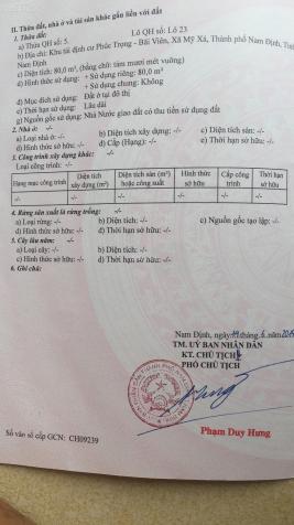 Bán đất vị trí đẹp khu TĐC Phúc Trọng - Bãi Viên, xã Mỹ Xá, SĐCC, giá tốt 13306845