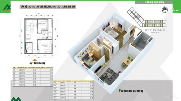 Bán căn hộ 2 ngủ, S= 55m2, giá 1.03 tỷ, bao phí. Dự án HH2 Xuân Mai Complex Dương Nội 13310409