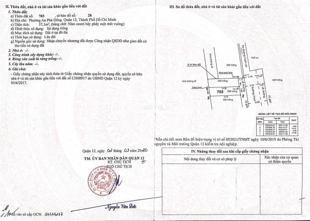 Bán đất sổ hồng riêng đường Vườn Lài, An Phú Đông, Q. 12 DT 57,1 m2, giá 3.3 tỷ 13327818