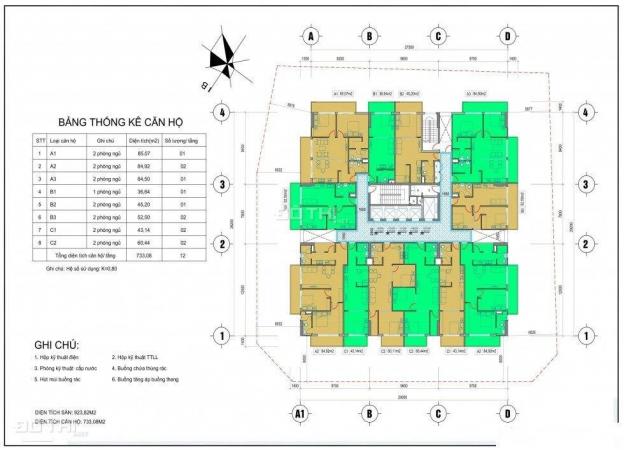 Bán căn hộ chung cư tại dự án Thái Nguyên Tower, Thái Nguyên, Thái Nguyên DT 65m2, giá 17 tr/m2 13329116