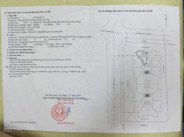 Cần tiền bán gấp căn hộ Lô B chung cư Kim Hồng, Vườn Lài, Tân Phú 13333567