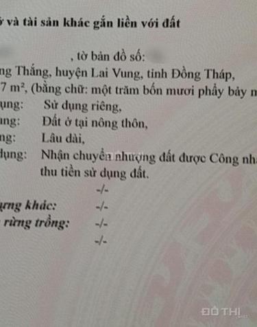 Kẹt tiền bán gấp đất tại xã Long Thắng, Đồng Tháp 13337967