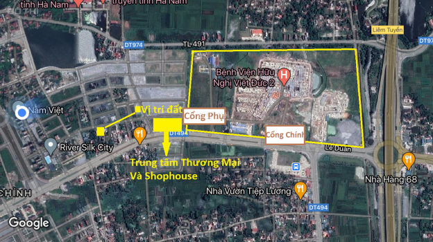 Bán đất mặt đường kinh doanh gần cổng bệnh viện tại Phủ Lý 13343481