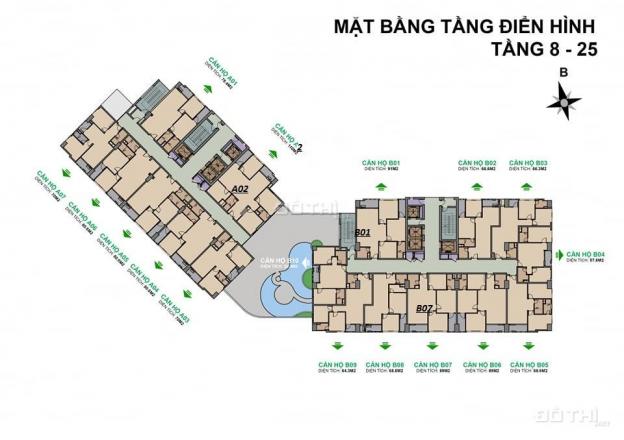 Bán ngoại giao cuối cùng chung cư The Garden Hill căn 89.1m2, 3PN - giá 2,25 tỷ vào tên sổ đỏ 13348016