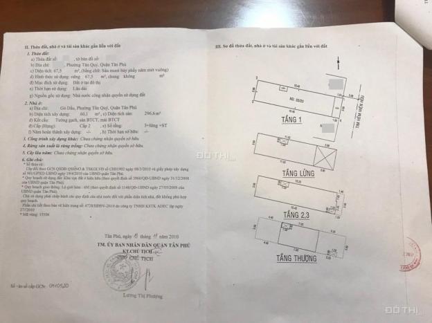 Bán nhà chính chủ hẻm xe hơi Gò Dầu, DT: 4x17m 3 lầu giá 8.4 tỷ Q. Tân Phú 13353162