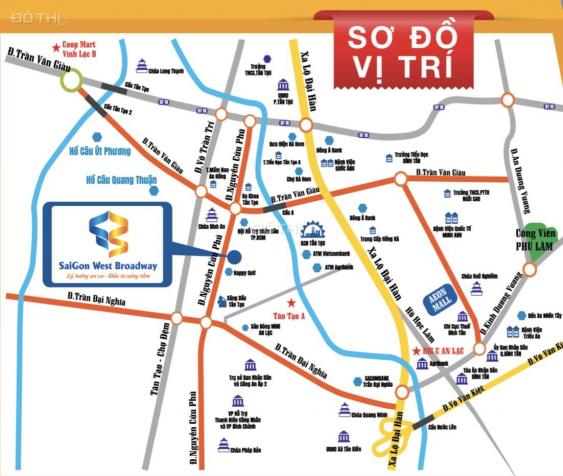 Đất nền mặt tiền quận Bình Tân, Saigon West Broadway, tặng ngay 01 cây vàng cho 30 KH đầu tiên 13379516