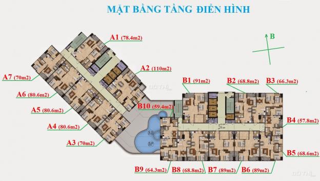 Bán cắt lỗ CHCC The Garden Hill 99 Trần Bình B 2009 - 65m2, 1504 - 60m2 SĐCC, 0966292726 13383126