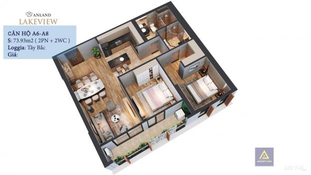 Bán căn hộ chung cư tại dự án Anland Lake View, Hà Đông, Hà Nội, diện tích 73m2, giá 1.89 tỷ 13397014