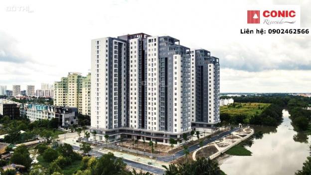 CH Conic Riverside, DT 65m2, 2PN + 33m2 sân vườn, view hồ bơi, giá 2.3 tỷ. Thanh toán 45% (840tr) 13268177