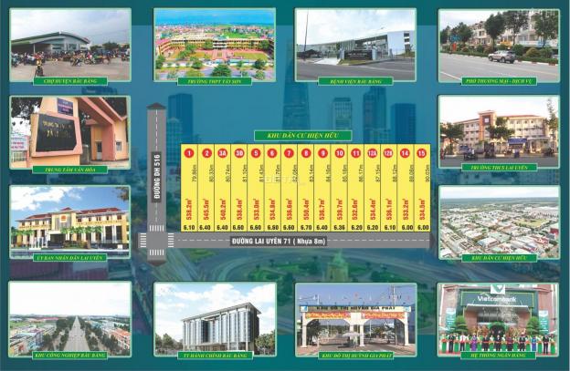 Đất thị trấn Lai Uyên, Bàu Bàng gần TTHC Bàu Bàng, 350tr sở hữu ngay, hỗ trợ vay 70%. LH 0971763424 13425467