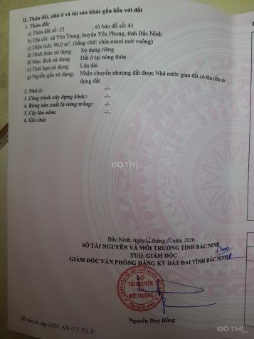 Chính chủ cần bán lô sát góc đất nền XD tự do 90m2 ấp Đồn, Yên Phong, Bắc Ninh - 0961095781 13425921