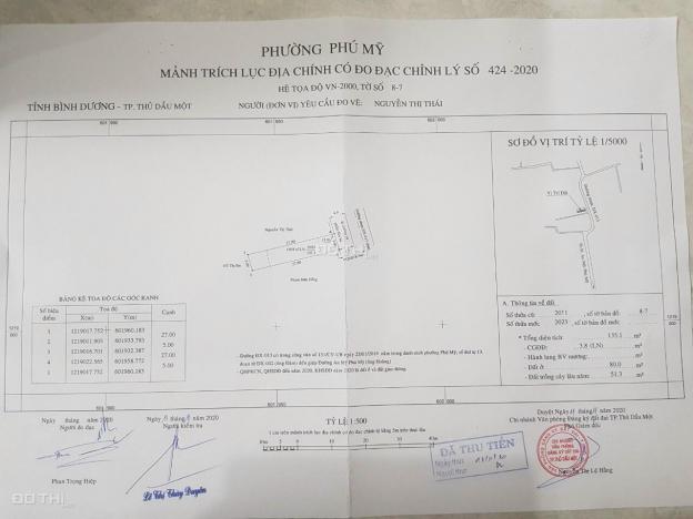 Bán đất tại đường DX 013, Phường Phú Mỹ, Thủ Dầu Một, Bình Dương diện tích 135m2, giá 2.5 tỷ 13438466