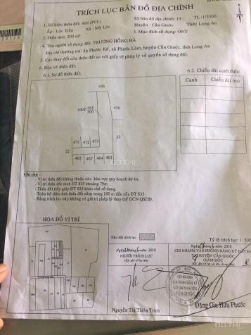Bán gấp 200m2 đất đường nhựa, cách ĐT 835 chỉ 79m. Ngay trường tiểu học Lộc Tiền 13442096