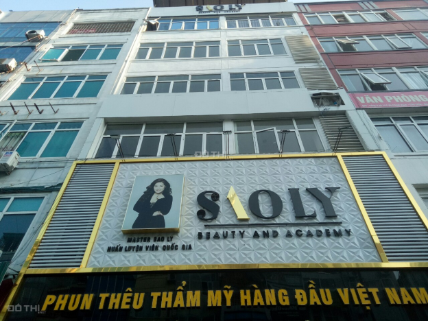 Cho thuê nhà phố Vũ Phạm Hàm 50m2 x 6T, mặt tiền 8.2m, vỉa hè rộng, thang máy gọn góc nhà 13443080