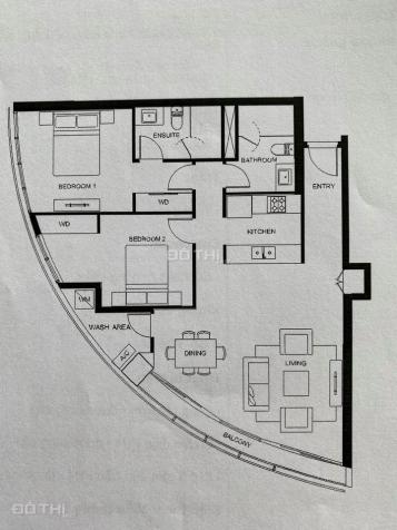 Bán căn hộ 2 phòng ngủ DT sổ hồng 100 m2, balcony Tây Nam, tại City Garden. Giá bán cực tốt 5.4 tỷ 13445426