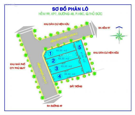 Đất nền chính chủ đường Số 48 - 27 - 22 Phạm Văn Đồng, P. Hiệp Bình Chánh, Thủ Đức 65 - 67m2 giá rẻ 13446396