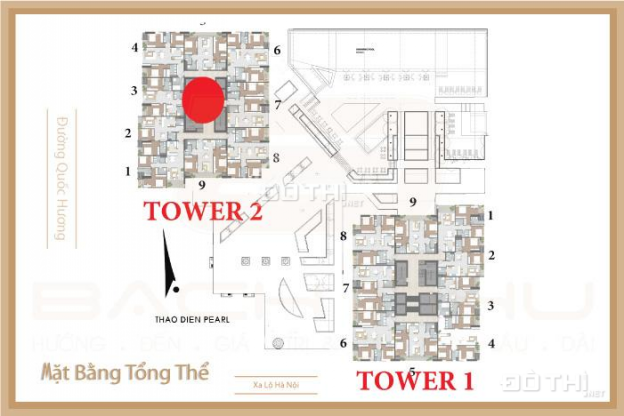 Bán căn hộ Thảo Điền Pearl Q2, tầng thấp, view cầu SG 105m2, 2PN 13455952