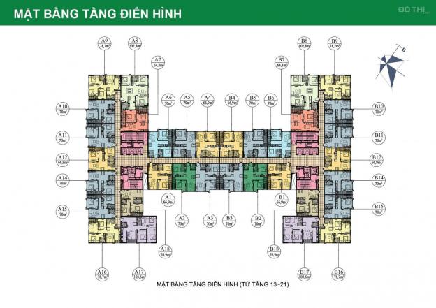 Chủ nhà bán căn chung cư 282 Nguyễn Huy Tưởng, tầng 1003, DT 70m2 giá 1 tỷ 600 tr/căn: 0981129026 13478737