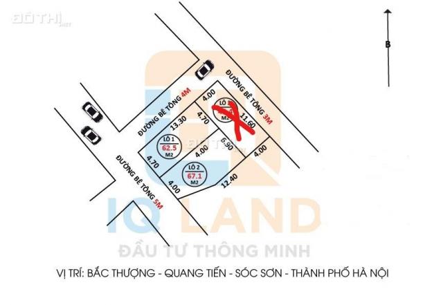 Cần bán 62m2 đất KCN Nội Bài, Quang Tiến, Sóc Sơn, Hà Nội. Lh: 0383282685 13480159