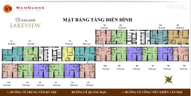 Bán căn hộ chung cư tại dự án Anland Lake View, Hà Đông, Hà Nội diện tích 57.69m2, giá 1.9 tỷ 13497342