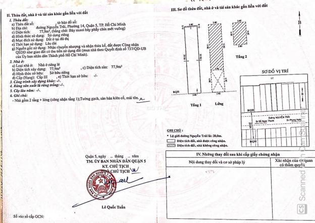 Chính chủ nợ lãi ngân hàng bán gấp nhà MT Nguyễn Trãi, Quận 5, giá 23,8 tỷ, LH: 0932 477 688 13500892