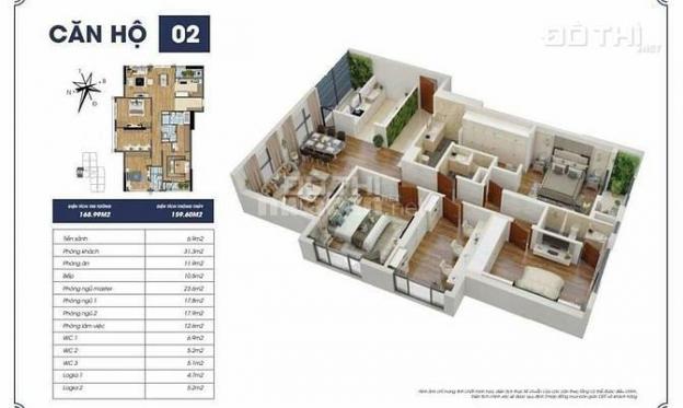 Bán căn hộ chung cư tại dự án Goldmark City, Bắc Từ Liêm, Hà Nội diện tích 160m2, giá 28.6 triệu/m2 13508742