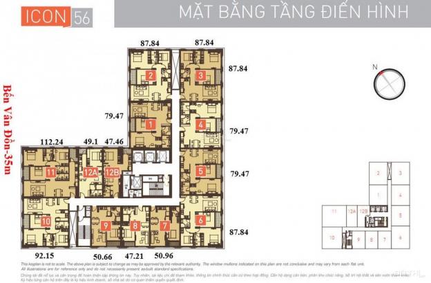 Kẹt tiền bán gấp 3PN ICON 56 loại 92.15m2 giá 5,6 tỷ view Bitexco 13512767