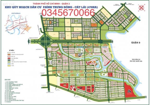 Bán đất nền dự án tại dự án khu dân cư Cát Lái Invesco, Quận 2, Hồ Chí Minh dt 100m2, giá 65 tr/m2 13513731