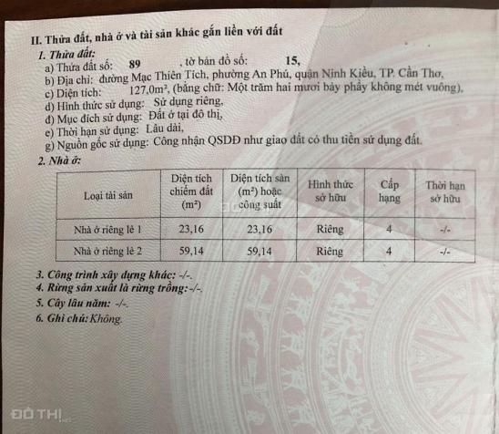 Bán 127m2 đất mặt tiền đường Mạc Thiên Tích, phường Xuân Khánh, giá 7.9 tỷ 13516139