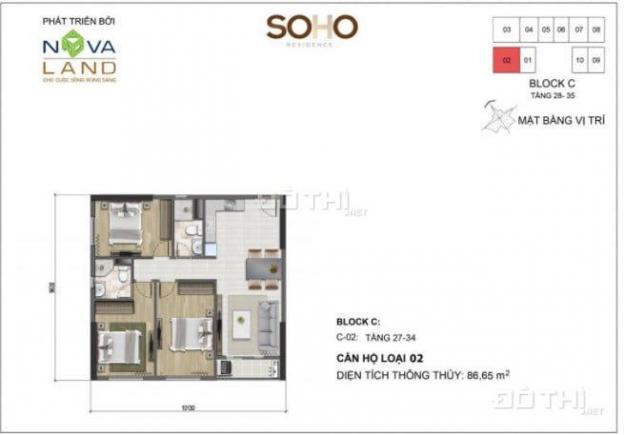 Khách cần bán nhanh căn 3PN dự án Soho Residence Sh - 3x. 02 13520190