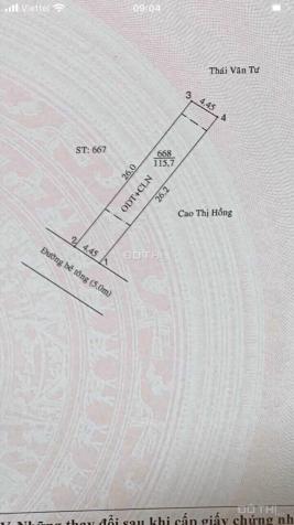 Bán đất hẻm 1/ Lê Hồng Phong (KS Thịnh Gia), Phú Thọ, Thủ Dầu Một, Bình Dương, 115.7m2, giá 2.34 tỷ 13091408