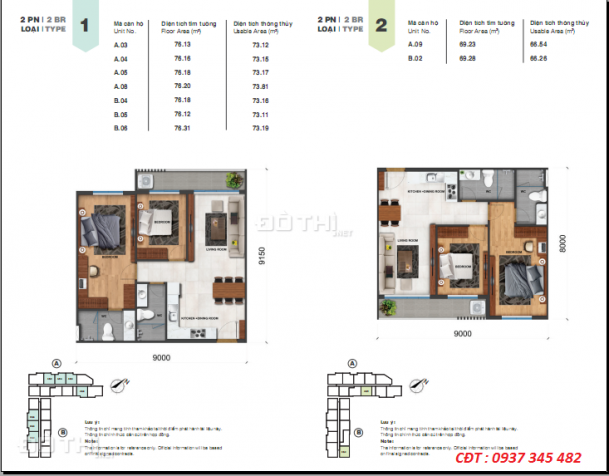 Bán căn hộ Jamila 2PN và 3PN 2WC - sổ hồng chính chủ - DT: 69m2 - 75m2 - 92m2 - 99m2 13534816