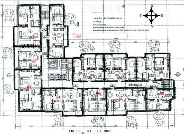 Chỉ cần 1,71 tỷ sở hữu ngay căn hộ Intracom 1, 74.5m2 chia 2 ngủ về ở luôn, sổ đỏ chính chủ 13549670