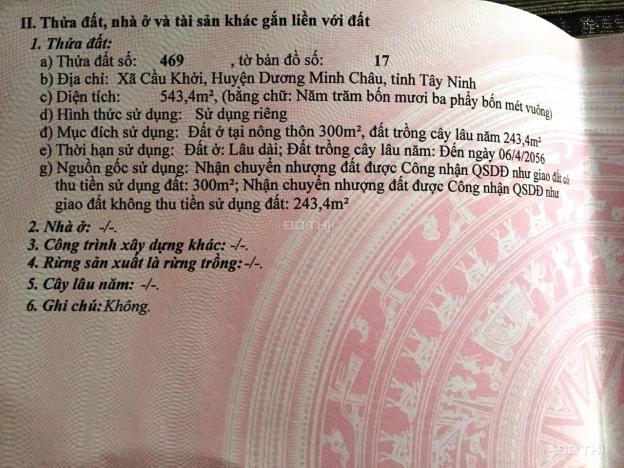 Nhà đất bán gấp - Cầu Khởi, Dương Minh Châu. DT 543m2 (14x39m)/ 2ty2 (giá cũ 2ty5) 13561160