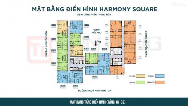 Căn 10 tầng trung tại Harmony Square, chỉ 2.8 tỷ/2PN/74.83m2, full nội thất cao cấp 13565858