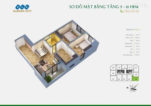 Cơ hội nhận ưu đãi lớn khi mua FLC Đại Mỗ, chỉ từ 980 tr căn 2PN, LH 0364691778 13462223