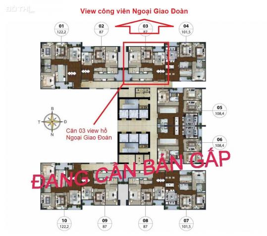 Bán căn hộ 2 phòng ngủ 87m2 tại tòa Lạc Hồng 1 (N01 - T5) Ngoại Giao Đoàn, Bắc Từ Liêm, Hà Nội 13589220