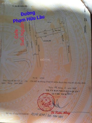 Bán đất đường Số 1 Phạm Hữu Lầu, ngay sau căn MT đường - 0982877899 13591839